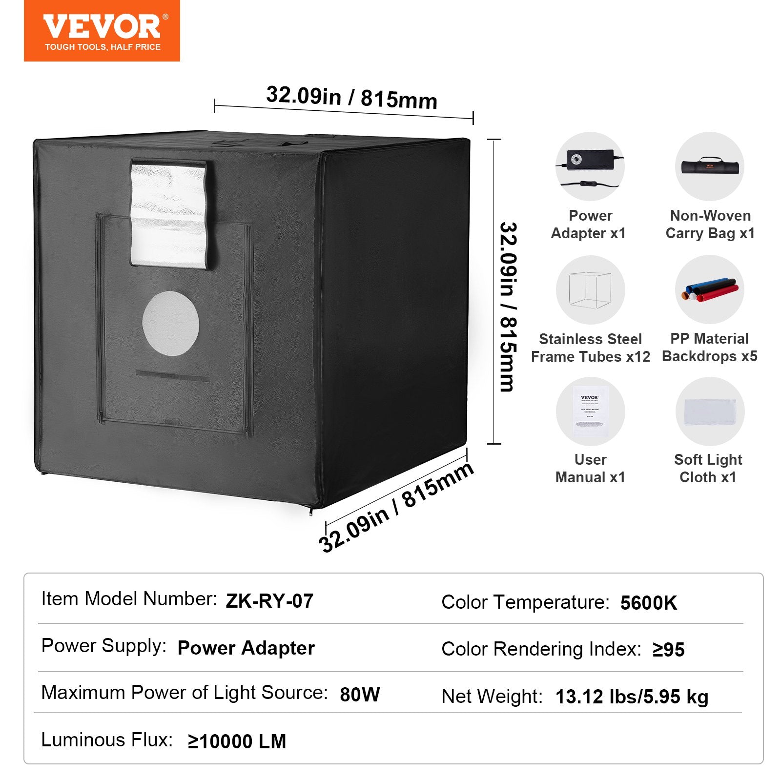 VEVOR Photo Studio Light Box 32