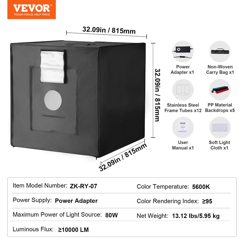 VEVOR Photo Studio Light Box 32