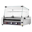 VEVOR Electric 30 Hot Dog 11 Roller Commercial Grill Cooker Machine Cover 1600W