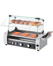 VEVOR Electric 12 Hot Dog 5 Roller Commercial Grill Cooker Machine Cover 750W