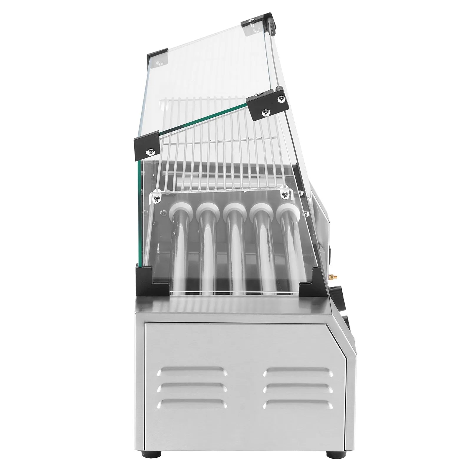 VEVOR Electric 12 Hot Dog 5 Roller Commercial Grill Cooker Machine Cover 750W