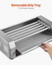 VEVOR Electric 12 Hot Dog 5 Roller Commercial Sausage Grill Cooker Machine 750W