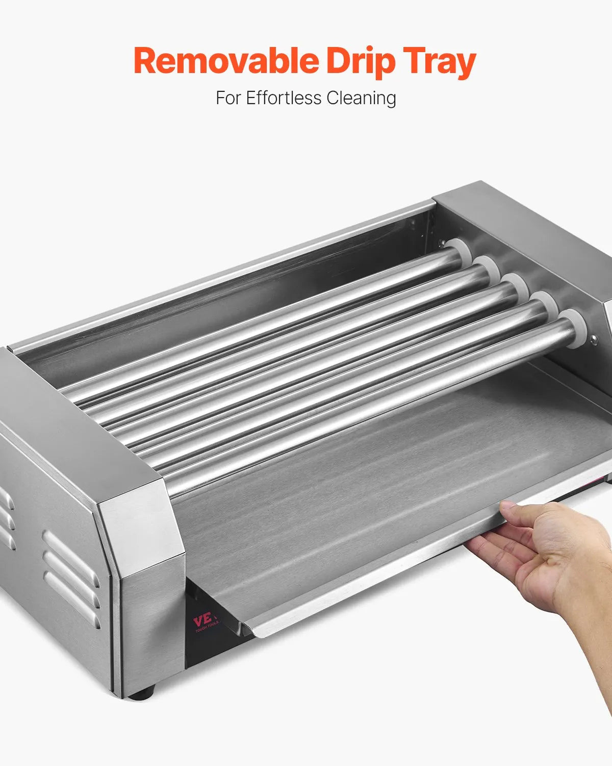 VEVOR Electric 12 Hot Dog 5 Roller Commercial Sausage Grill Cooker Machine 750W
