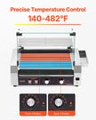 VEVOR Electric 18 Hot Dog 7 Roller Commercial Grill Cooker Machine Cover 1050W