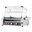 VEVOR Electric 18 Hot Dog 7 Roller Commercial Grill Cooker Machine Cover 1050W