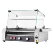 VEVOR Electric 18 Hot Dog 7 Roller Commercial Grill Cooker Machine Cover 1050W