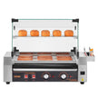 VEVOR Electric 18 Hot Dog 7 Roller Commercial Grill Cooker Machine Cover 1050W