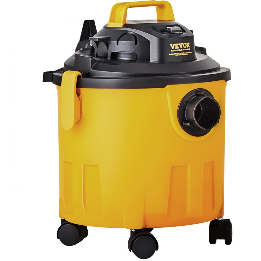 VEVOR Shop Vacuum Wet And Dry, 5 Gallon 6 Peak HP Wet/Dry Vac, Powerful Suction with Blower Function with Attachments 2-in-1 Crevice Nozzle, Small Shop Vac Perfect for Carpet Debris, Pet Hair, Car
