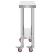 VEVOR 12x24x32 Inch Stainless Steel Catering Work Table, Commercial Work Table with 4 Wheels Commercial Food Prep Workbench with Flexible Adjustment Shelf for Kitchen Prep Table