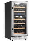 VEVOR Wine Cooler 28 Bottle Dual Zone Mini Wine Fridge Glass Door Temp Control