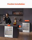 VEVOR Wine Cooler 46 Bottle Dual Zone Wine Refrigerator Glass Door Temp Control