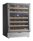 VEVOR Wine Cooler 46 Bottle Dual Zone Wine Refrigerator Glass Door Temp Control