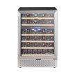 VEVOR Wine Cooler 46 Bottle Dual Zone Wine Refrigerator Glass Door Temp Control