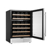 VEVOR Wine Cooler 46 Bottle Dual Zone Wine Refrigerator Glass Door Temp Control
