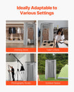 VEVOR Fitting Room Portable Dressing Room 39 in Privacy Space (Semicircular)