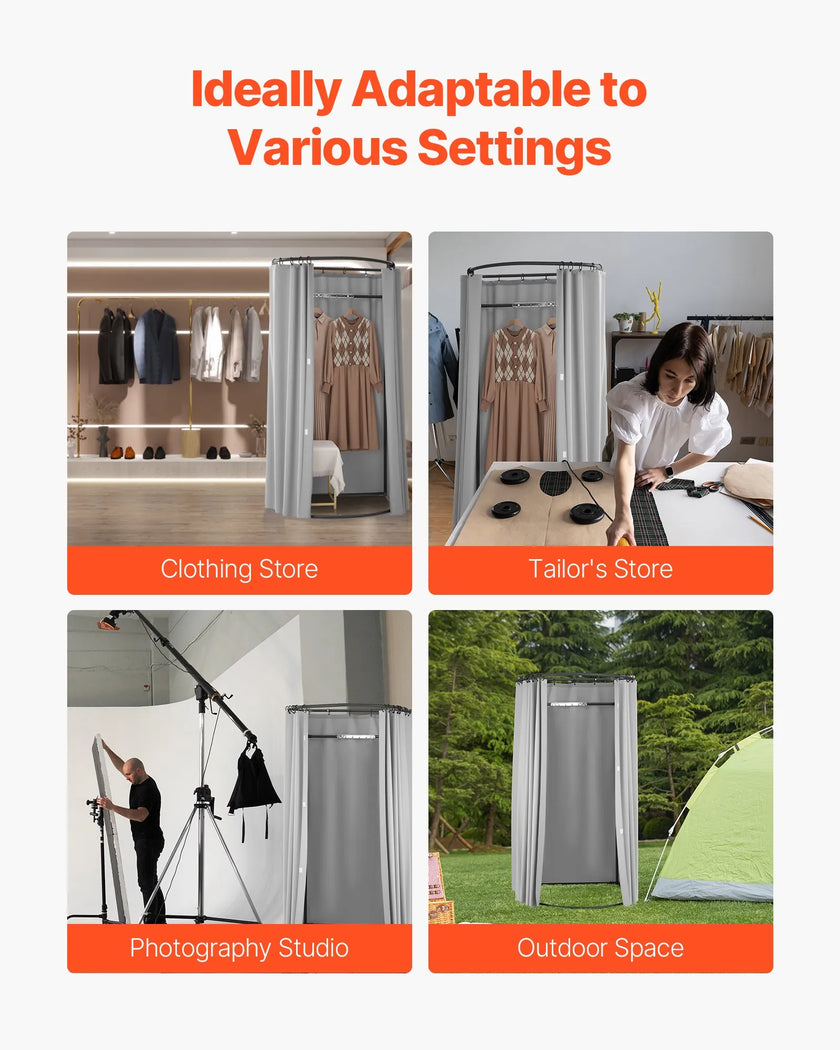 VEVOR Fitting Room Portable Dressing Room 39 in Privacy Space (Semicircular)