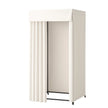 VEVOR Fitting Room Moveable Dressing Room 39 in Privacy Space (Black and Beige)