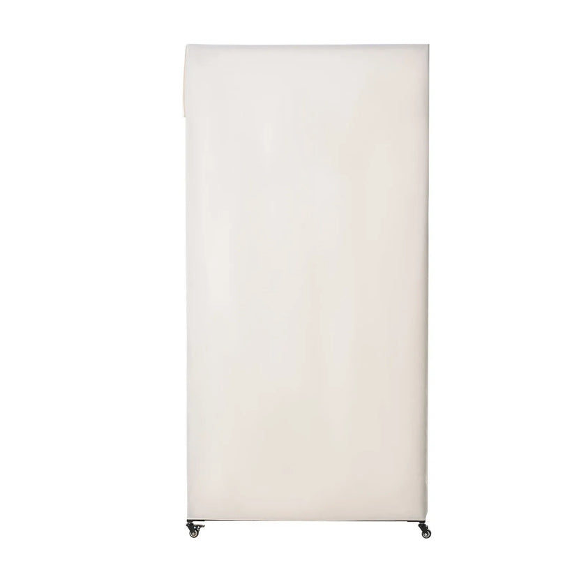 VEVOR Fitting Room Moveable Dressing Room 39 in Privacy Space (Black and Beige)