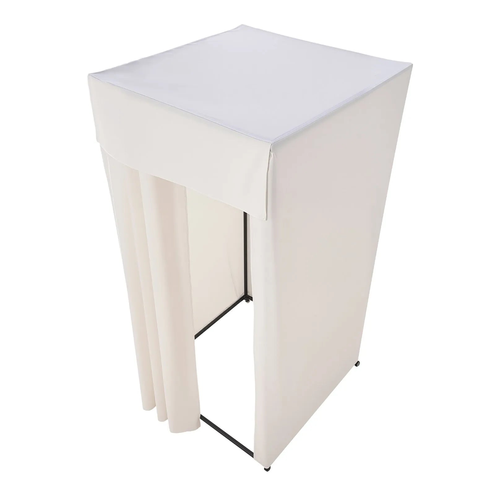 VEVOR Fitting Room Moveable Dressing Room 39 in Privacy Space (Black and Beige)