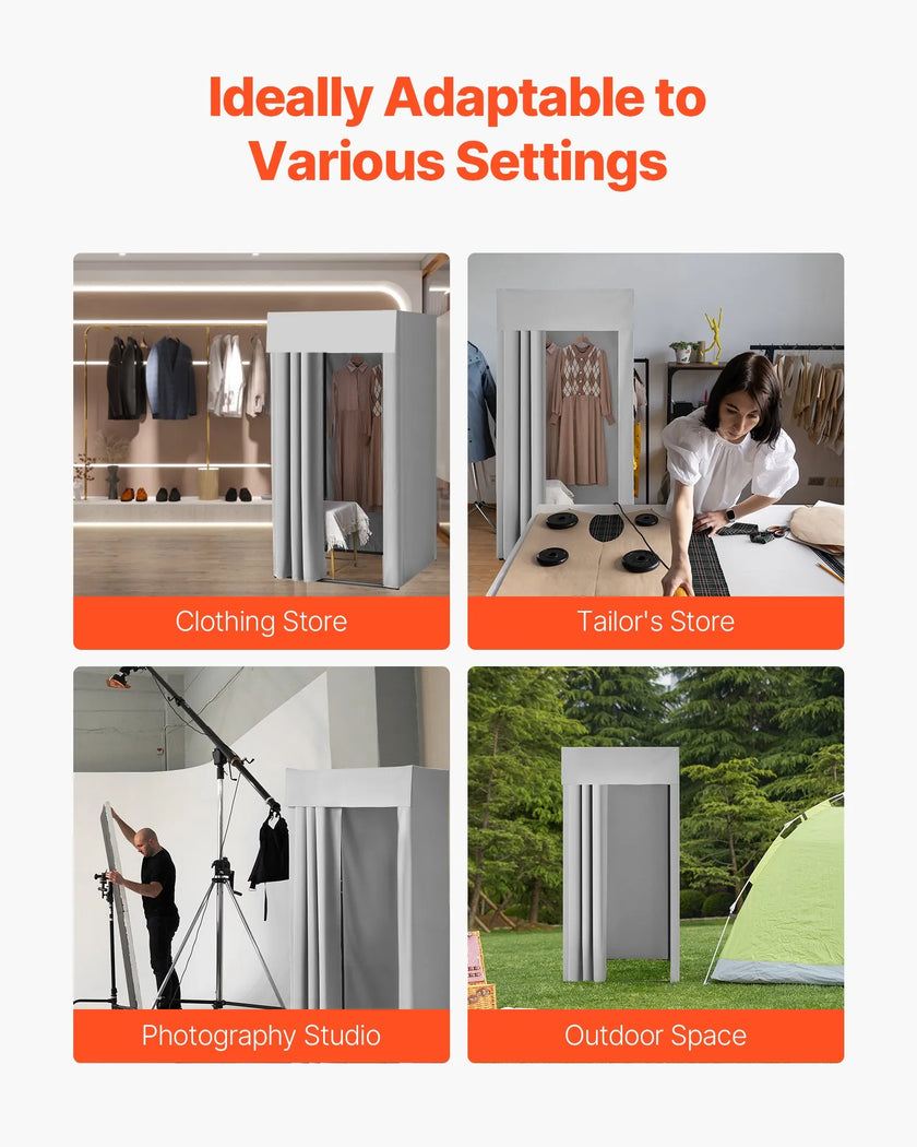 VEVOR Fitting Room Dressing Room 39 in Privacy Space for Boutique Mall & Outdoor