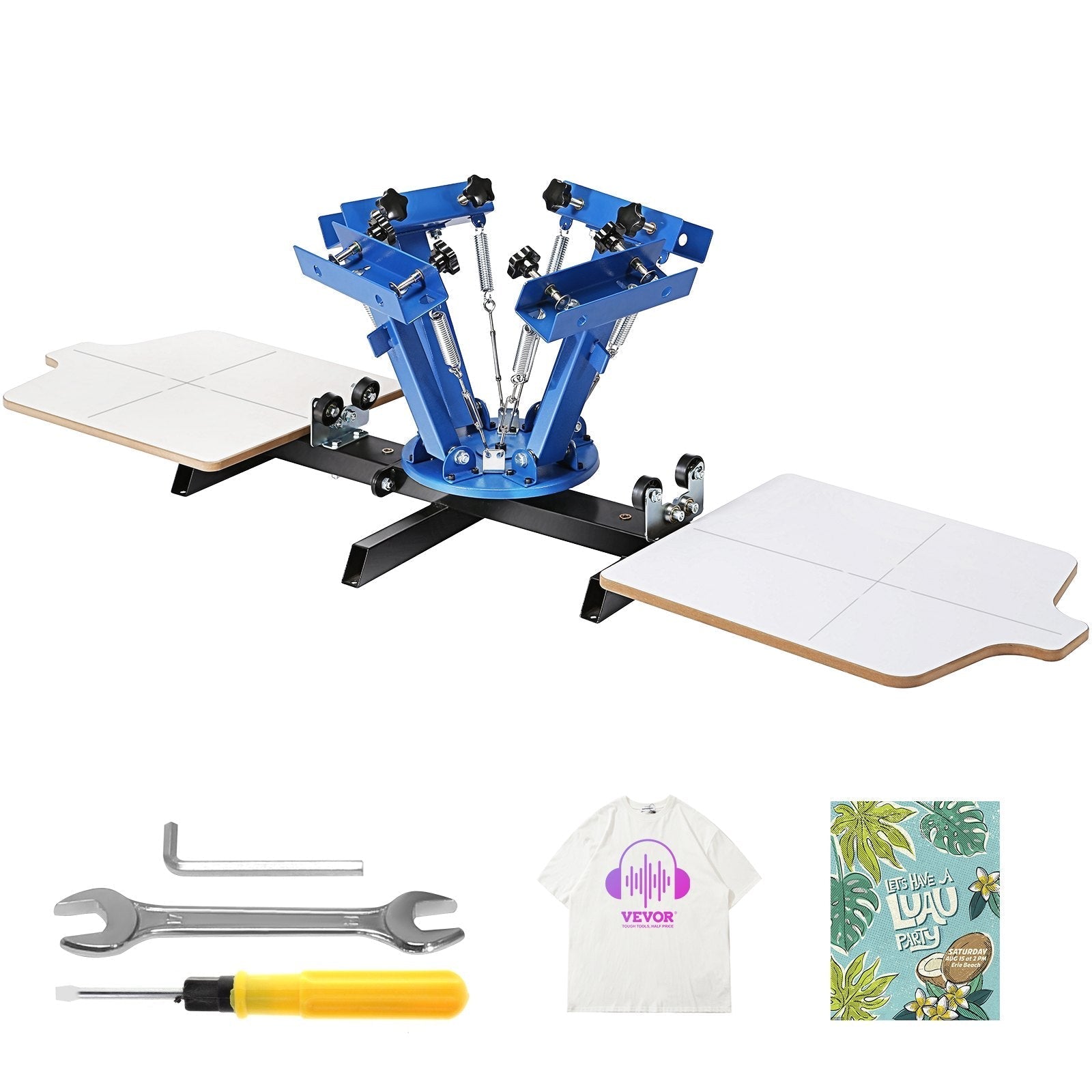 VEVOR 4 Color 2 Station Silk Screening Screenprint Press Screen Printing Machine