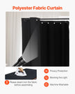VEVOR Fitting Room Portable Dressing Room 79 x 39 x 79 in Privacy Space (Black)