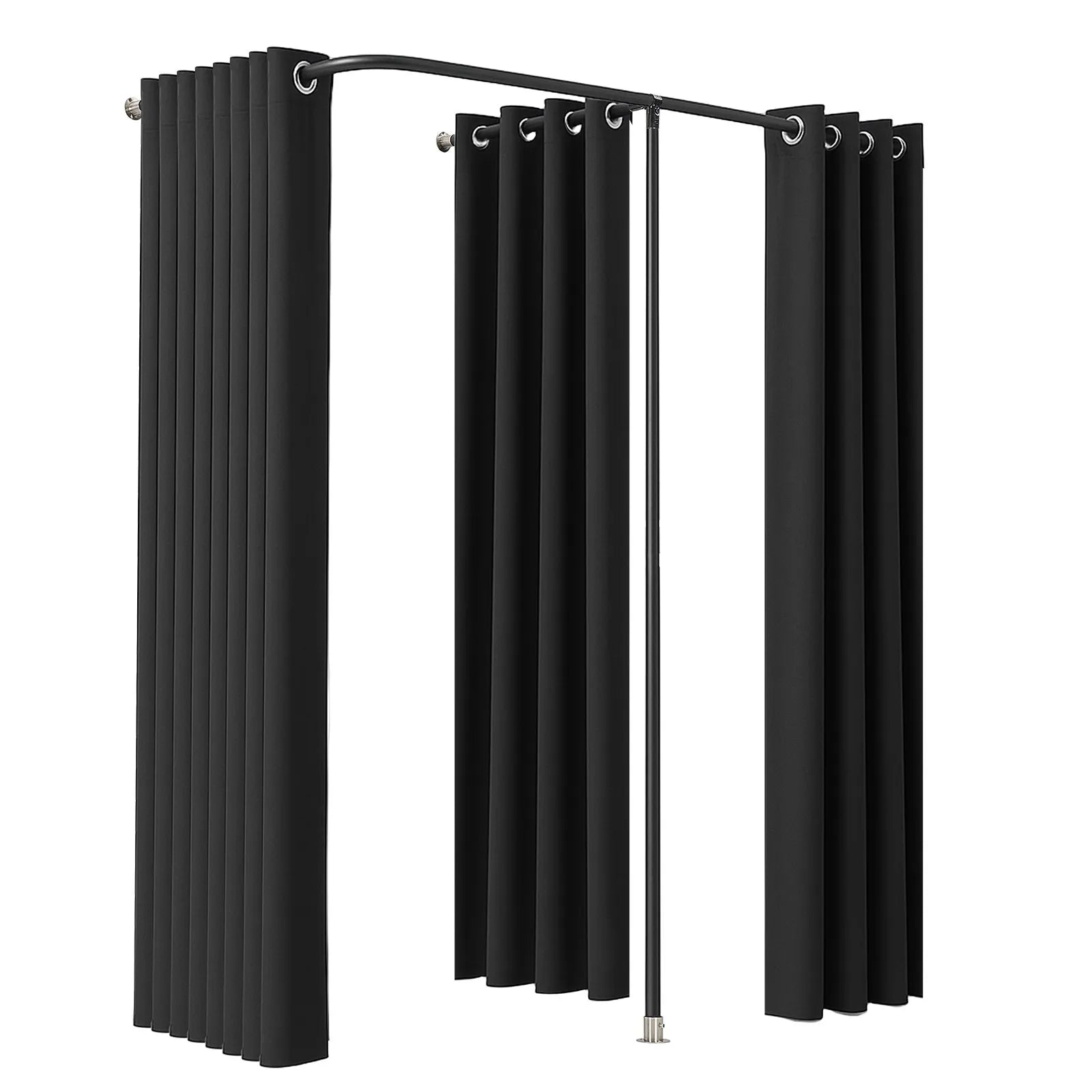 VEVOR Fitting Room Portable Dressing Room 79 x 39 x 79 in Privacy Space (Black)