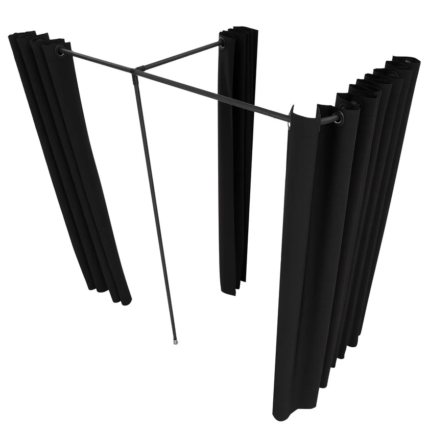 VEVOR Fitting Room Portable Dressing Room 79 x 39 x 79 in Privacy Space (Black)