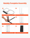VEVOR Fitting Room Portable Dressing Room 39 x 37 x 79 in Privacy Space (Black)