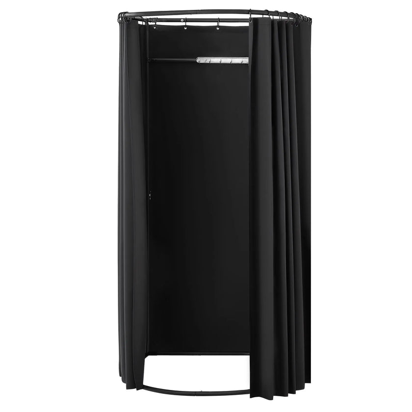 VEVOR Fitting Room Portable Dressing Room 39 x 37 x 79 in Privacy Space (Black)
