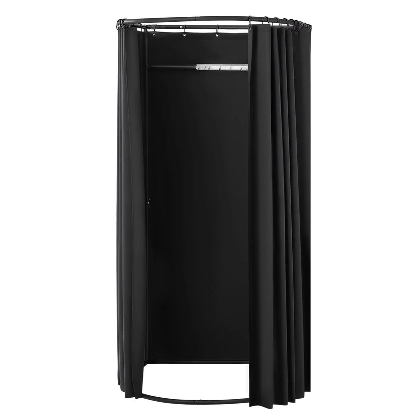 VEVOR Fitting Room Portable Dressing Room 39 x 37 x 79 in Privacy Space (Black)