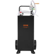 VEVOR Fuel Caddy, 30 Gallon, Gas Storage Tank & 2 Wheels, with Manuel Transfer Pump, Gasoline Diesel Fuel Container for Cars, Lawn Mowers, ATVs, Boats, More, Black