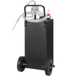 VEVOR Fuel Caddy, 30 Gallon, Gas Storage Tank & 2 Wheels, with Manuel Transfer Pump, Gasoline Diesel Fuel Container for Cars, Lawn Mowers, ATVs, Boats, More, Black