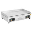 VEVOR Commercial Electric Griddle, 2800W Countertop Half-Flat Top Grill, 122?-572? Adjustable Temp, 28.74x15.75x0.39in Stainless Steel Griddle Grill with 2 Shovels and 2 Brushes for Home or Restaurant