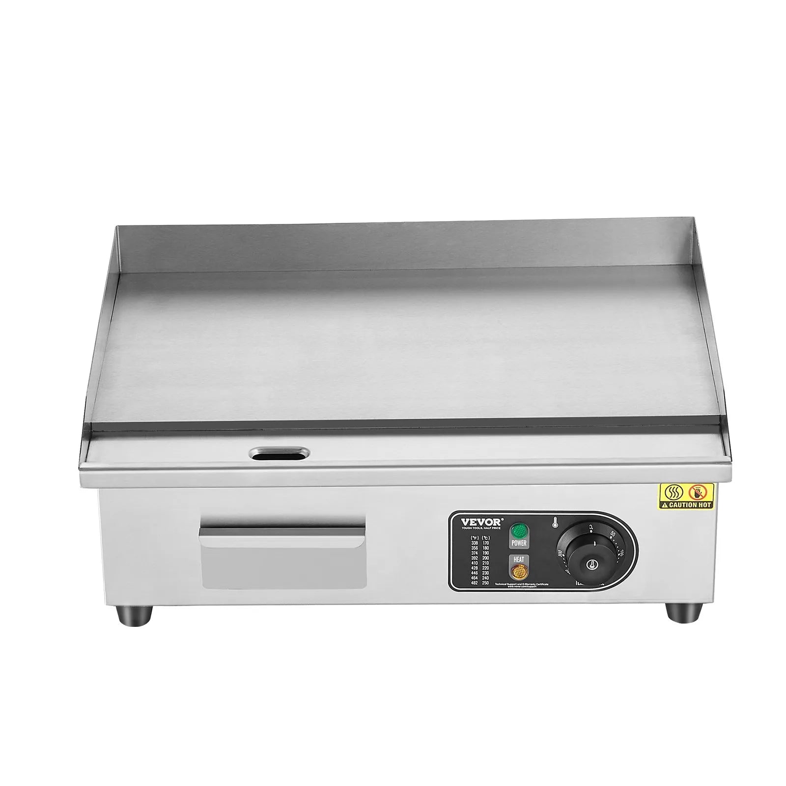 VEVOR Commercial Electric Griddle 3200 W Countertop Flat Top Grill 122℉-572℉