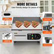 VEVOR Commercial Electric Griddle, 1700W Countertop Flat Top Grill, 122?-572 ? Adjustable Temp, 14.17 x 11.81 x 0.39in Stainless Steel Griddle Grill with 2 Shovels and 2 Brushes for Home or Restaurant