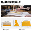 VEVOR Screen Printing Kit, 2 Pieces Aluminum Silk Screen Printing Frames 8x10/10x14in 110 Count Mesh, 2 Tapes and Screen Printing Squeegees and Transparency Films for T-shirts DIY Printing