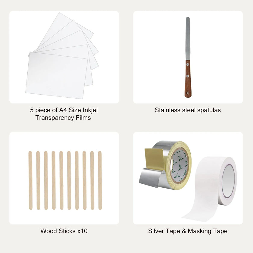 VEVOR Screen Printing Kit, 2 Pieces Aluminum Silk Screen Printing Frames 8x10/10x14in 110 Count Mesh, 2 Tapes and Screen Printing Squeegees and Transparency Films for T-shirts DIY Printing