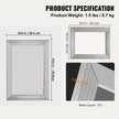 VEVOR Screen Printing Kit, 2 Pieces Aluminum Silk Screen Printing Frames 8x10/10x14in 110 Count Mesh, 2 Tapes and Screen Printing Squeegees and Transparency Films for T-shirts DIY Printing
