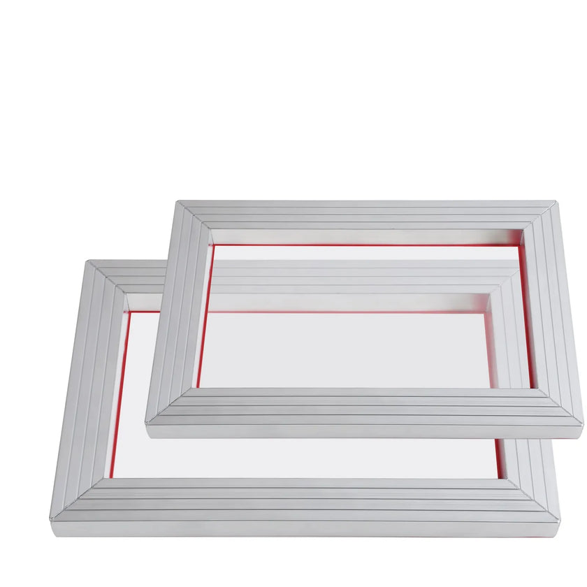 VEVOR Screen Printing Kit, 2 Pieces Aluminum Silk Screen Printing Frames 8x10/10x14in 110 Count Mesh, 2 Tapes and Screen Printing Squeegees and Transparency Films for T-shirts DIY Printing