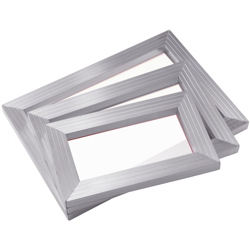 VEVOR Screen Printing Kit, 3 Pieces Aluminum Silk Screen Printing Frames 6x10/8x12/10x14inch 110 Count Mesh, 5 Glitters and Screen Printing Squeegees and Transparency Films for T-shirts DIY Printing