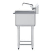 VEVOR Stainless Steel Prep & Utility Sink, 1 Compartment Free Standing Small Sink Include Faucet & legs, 21