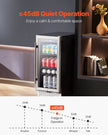 VEVOR Beverage Refrigerator Cooler 88 Can Mini Soda Beer Fridge with Glass Door