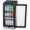 VEVOR Beverage Refrigerator Cooler 88 Can Mini Soda Beer Fridge with Glass Door