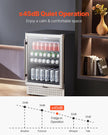 VEVOR Beverage Refrigerator Cooler 154 Can Mini Soda Beer Fridge Glass Door