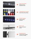 VEVOR Beverage Refrigerator Cooler 154 Can Mini Soda Beer Fridge Glass Door