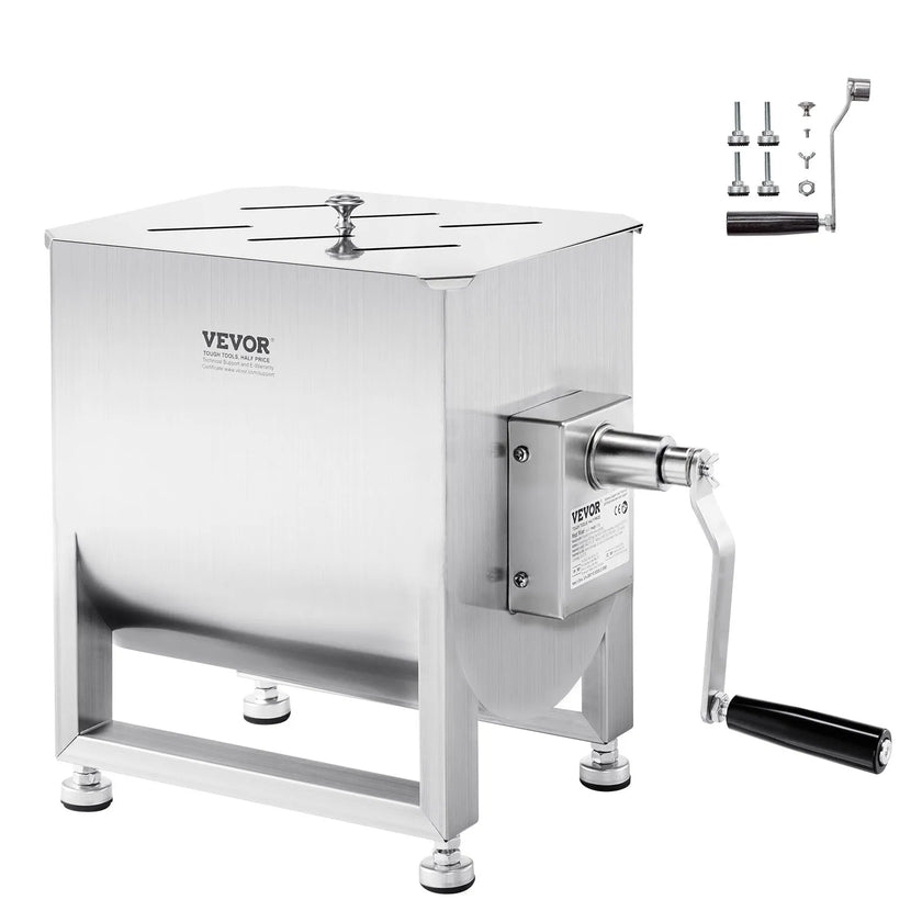 VEVOR Manual Meat Mixer 30L Fixed Tank Mixing Max 30LB for Meat Sausage Mixer