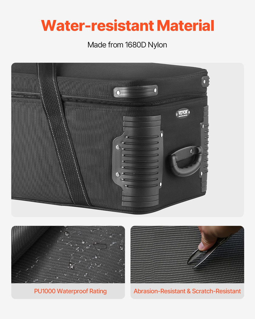 VEVOR Studio Equipment Trolley Case 39.37 x 14.96 x 12.60 in Rolling Camera Bag