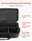 VEVOR Studio Equipment Trolley Case 39.37 x 14.96 x 12.60 in Rolling Camera Bag