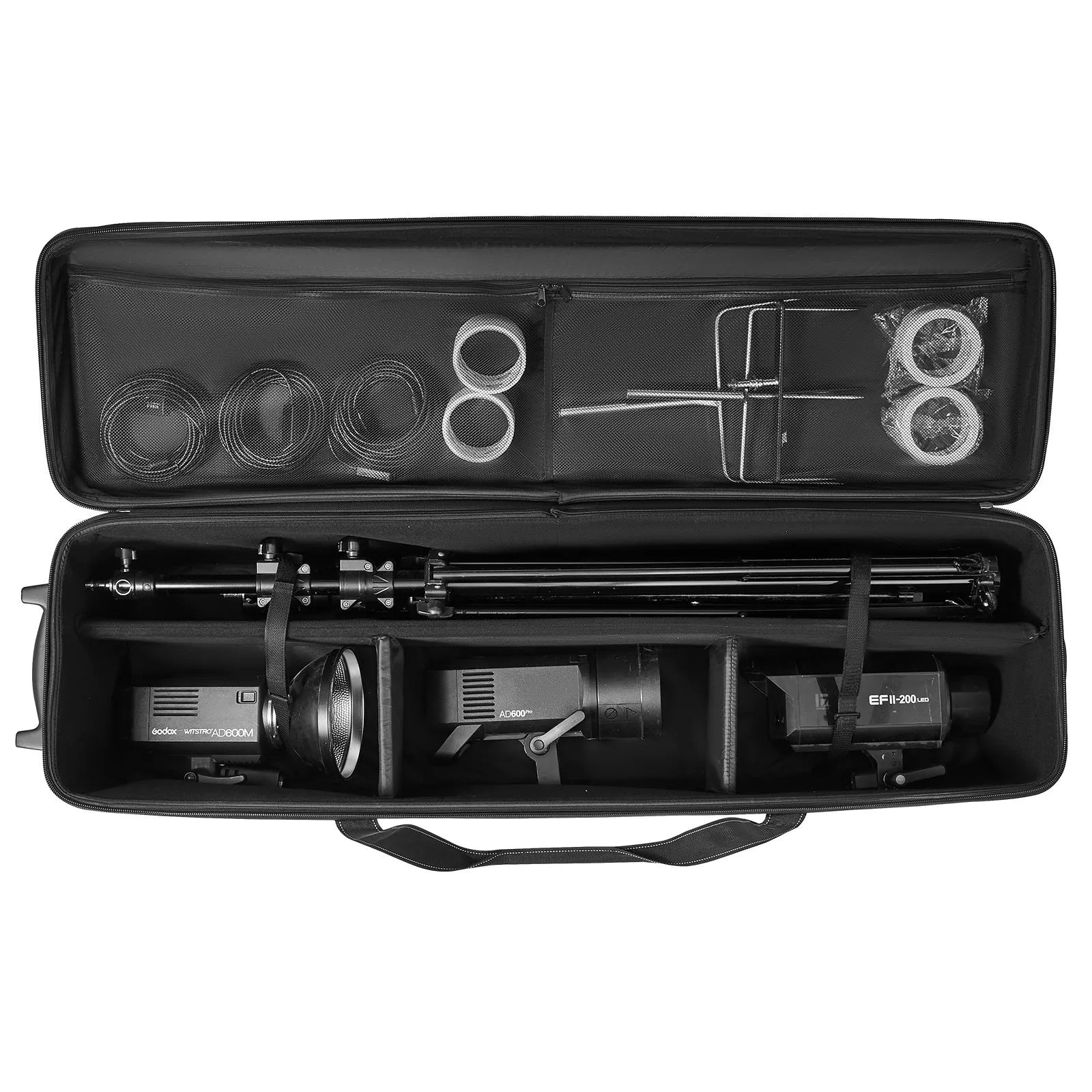 VEVOR Studio Equipment Trolley Case 51.57 x 14.37 x 14.96 in Rolling Camera Bag